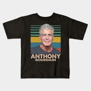 Anthony Bourdain - Retro illustration Kids T-Shirt